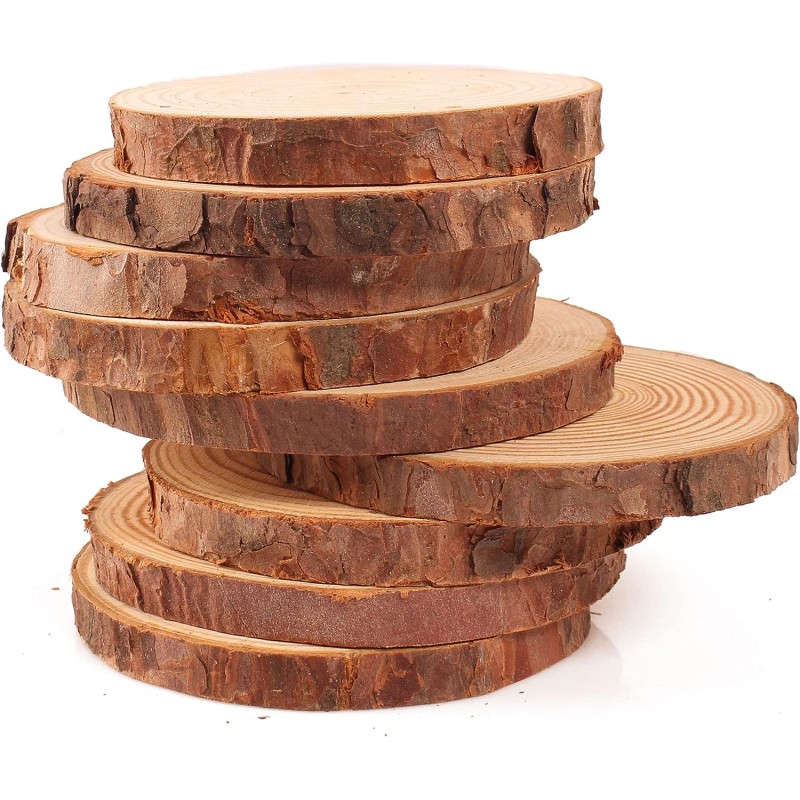 3.5" 4" Natural Wood Slices